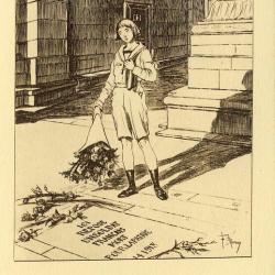 CPA illustrée François MERCEY Guerre Mort vivant Patrie Satire RARE