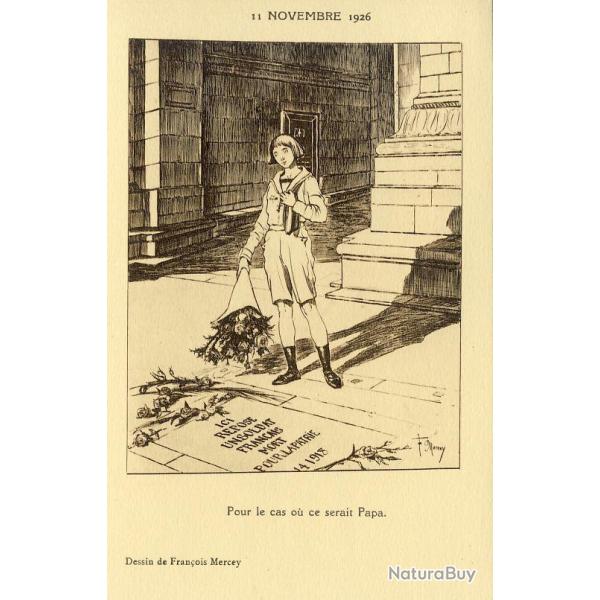 CPA illustre Franois MERCEY Guerre Mort vivant Patrie Satire RARE