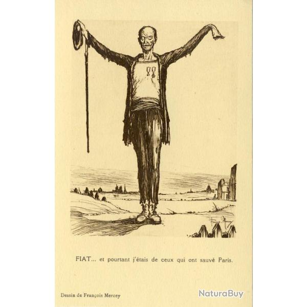 CPA illustre Franois MERCEY Guerre Mort vivant Patrie Satire RARE
