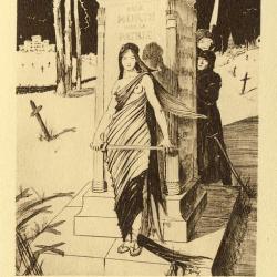 CPA illustrée François MERCEY Guerre Mort vivant Patrie Satire RARE