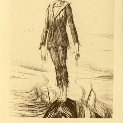 CPA illustrée François MERCEY Guerre Mort vivant Patrie Satire RARE