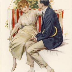 CPA illustrée Couple amoureux guerre The Spoils of war