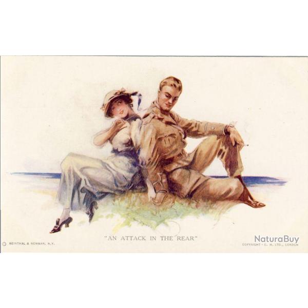 CPA Militaria Illustration An attack in the rear Reinthal & Newman