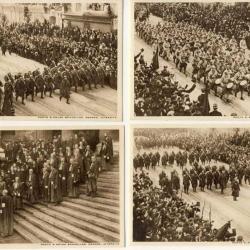 12 Cartes postales militaires Cortège Historique Rentrée triomphale roi Albert à Bruxelles 1918