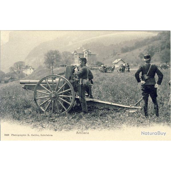 CPA Militaria Soldats Rgiment Suisse Artillerie