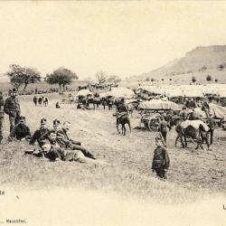 CPA Militaria Soldats Régiment Suisse Un campement Ein Lagerplatz animé