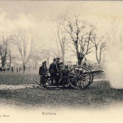 CPA Militaria Soldats Régiment Suisse Artillerie