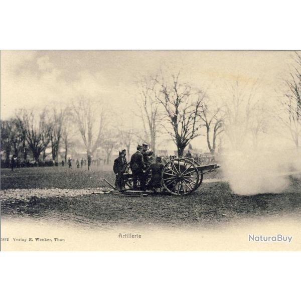 CPA Militaria Soldats Rgiment Suisse Artillerie