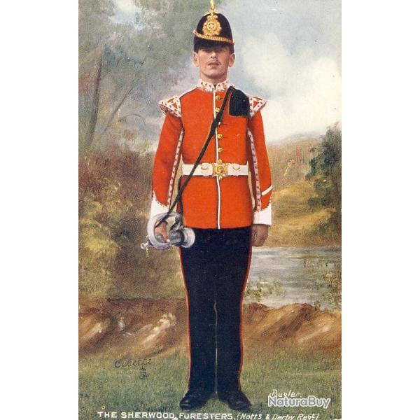 CPA MILITARIA illustrateur Oilette Sherwood Foresters Bugler