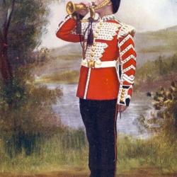 CPA MILITARIA illustrateur Oilette Irish Guards Bugler