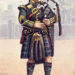 CPA MILITARIA Uniformes Oilette Tuck's Seaforth Highlanders Pipe Major