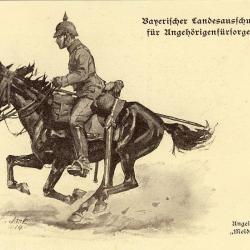 CPA illustrée Ungelo JANK 1914 Guerre 1914-18 Soldat Armé Cavalier Allemand Meldereiter