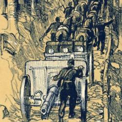 CPA illustrée JC J. C. Armée Suisse Guerre 1914-18 Occupation des Frontières Grenzbesetzung Artille