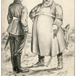 CPA illustrée A.P. JARRY Kaiser Satire Humour Guerre 1914