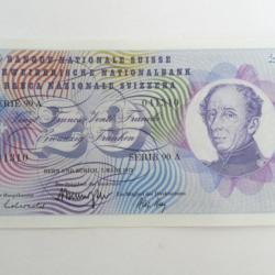Billet 20 F Suisse 24-01-1972 neuf