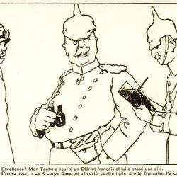 CPA Illustrée Militaria Wolff Bureau Satire propagande politique