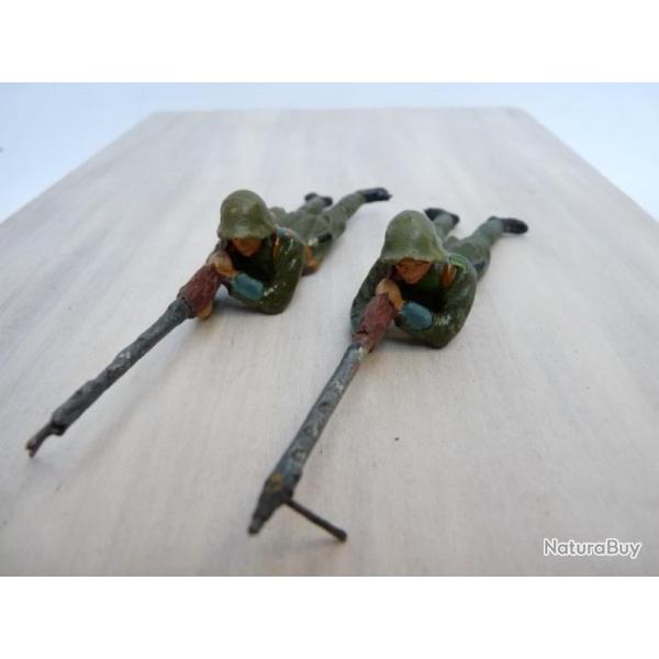 Soldat couch Militaire Artillerie (x2) Jouet Militaria
