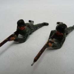 Soldat couché Militaire Jouet Militaria (x2)