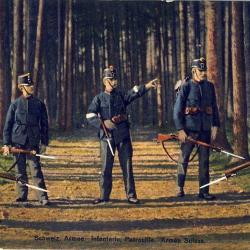 CPA Militaria Armée Suisse Guerre Infanterie Patrouille