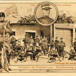 CPA Militaria Armée Suisse Occupations des frontières Nettoyage des armes