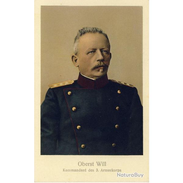 CPA Militaria Oberst WILL Commandant du 3e corps d'arme