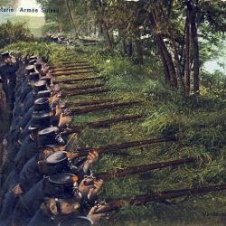 CPA militaria Armée Suisse Infanterie Grenzbesetzung 1914