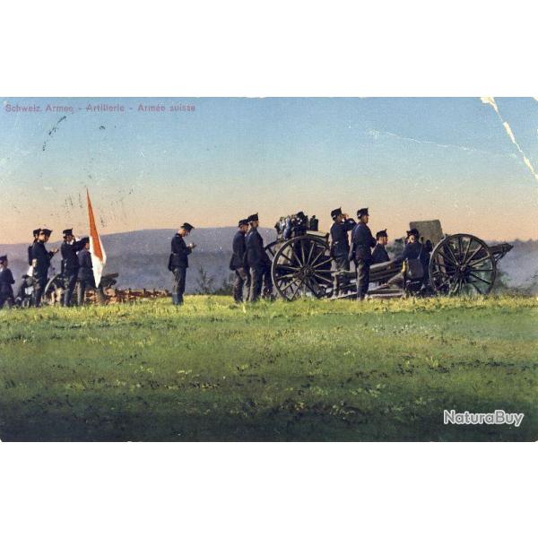 CPA militaria Arme Suisse Artillerie