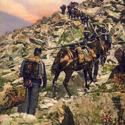 CPA militaria Armée Suisse Artillerie montagne Occupation des frontières