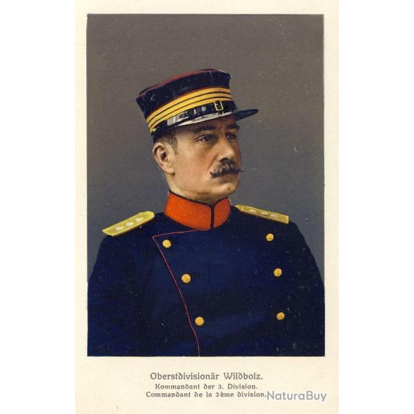 CPA Militaria Oberstdivisionr Wildbolz Commandant de la 3me division