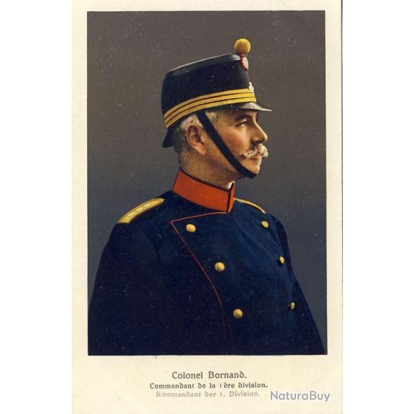 CPA Militaria Suisse Colonel Bornand Commandant de la 1re division