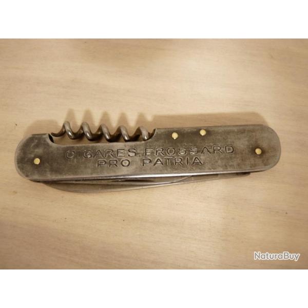 Ancien Canif Couteau Knife Publicit Cigares FROSSARD Suisse