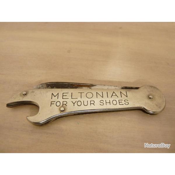 Ancien Canif Couteau de poche publicit Chaussures MELTONIAN