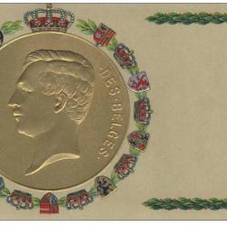 Lot de 2 CPA Illustrateur Albert 1er de Belgique Guerre 1914-18