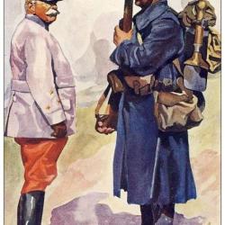 CPA illustrée Émile HUBERT Suisse Guerre 1914-18 N°3 Soldats