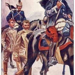 CPA illustrée Émile HUBERT Suisse Guerre 1914-18 N°9 Cavalerie