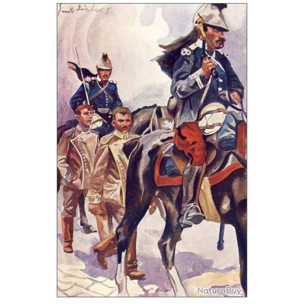 CPA illustre mile HUBERT Suisse Guerre 1914-18 N9 Cavalerie