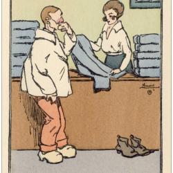 CPA illustrée LEROY M. La femme et la  guerre Guerre 1914-18