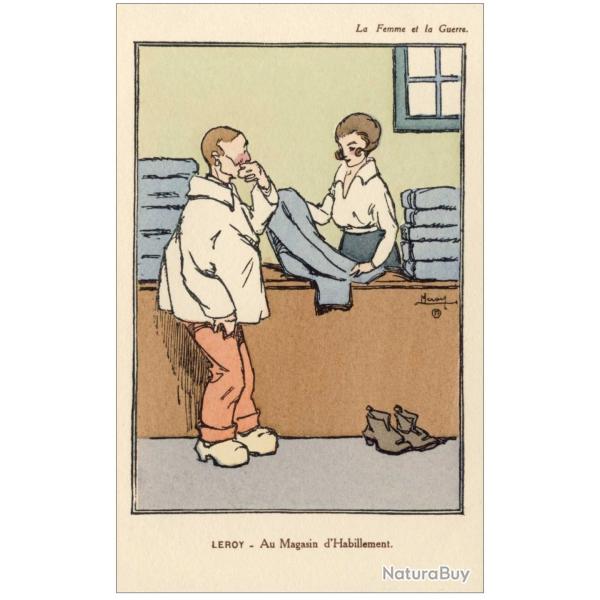 CPA illustre LEROY M. La femme et la  guerre Guerre 1914-18