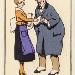 CPA illustrée LEROY M. La femme et la guerre Guerre 1914-18