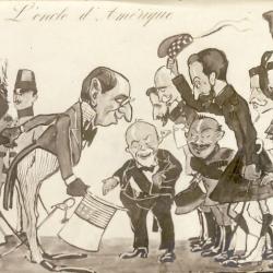 CPA illustrée L'oncle d'Amérique Suisse Satire militaire Humour