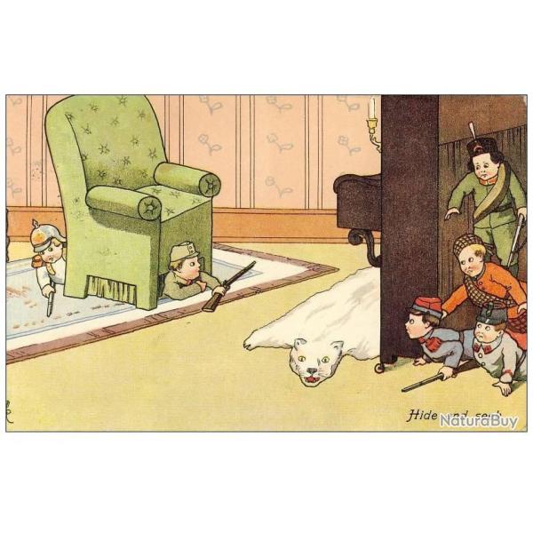 CP illustre Enfants Guerre Militaria 1915