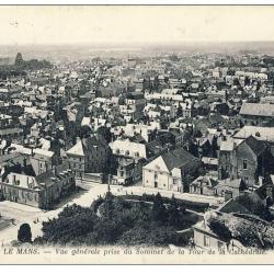 CPA 72 SARTHE Le Mans Vue générale + Tampon militaire
