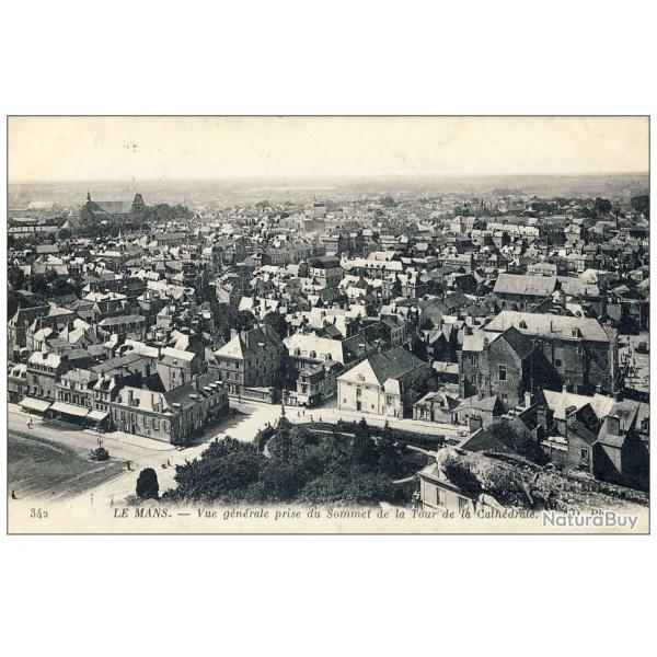 CPA 72 SARTHE Le Mans Vue gnrale + Tampon militaire