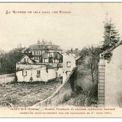 CPA 88 VOSGES Saint Dié Guerre 1914 Maison Trimbach Immeuble Damisch