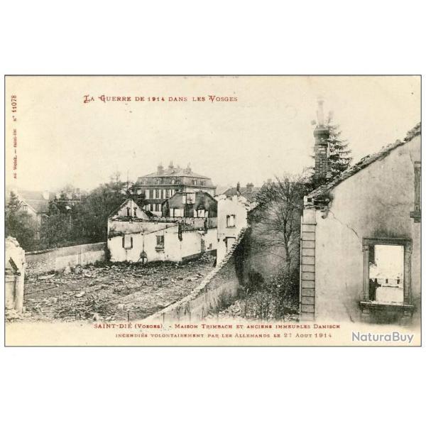 CPA 88 VOSGES Saint Di Guerre 1914 Maison Trimbach Immeuble Damisch