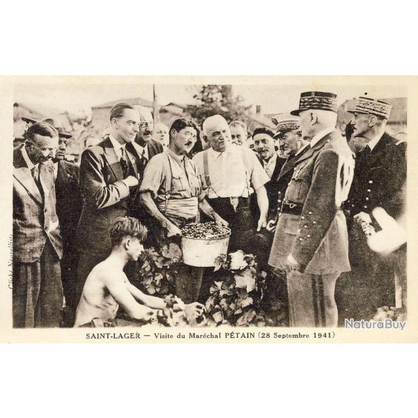 CPA 69 RHONE SAINT LAGER Visite du Marchal Ptain