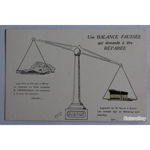 CPA illustre SALVIC Politique Justice Suisse Guerre