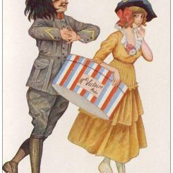 CPA illustrée SAGER Xavier L´entente des alliés Guerre