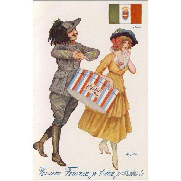 CPA illustre SAGER Xavier Lentente des allis Guerre