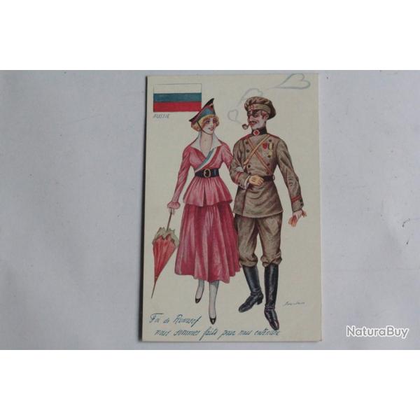 CPA illustre SAGER Xavier Lentente des allis Guerre